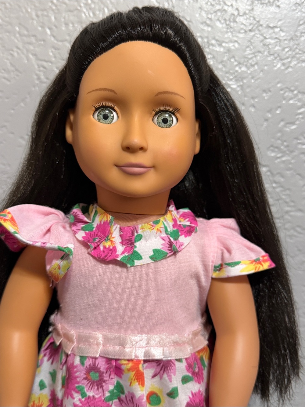 Our Generation 18 inch Doll in Pink Floral Dress - Picture 3 of 16